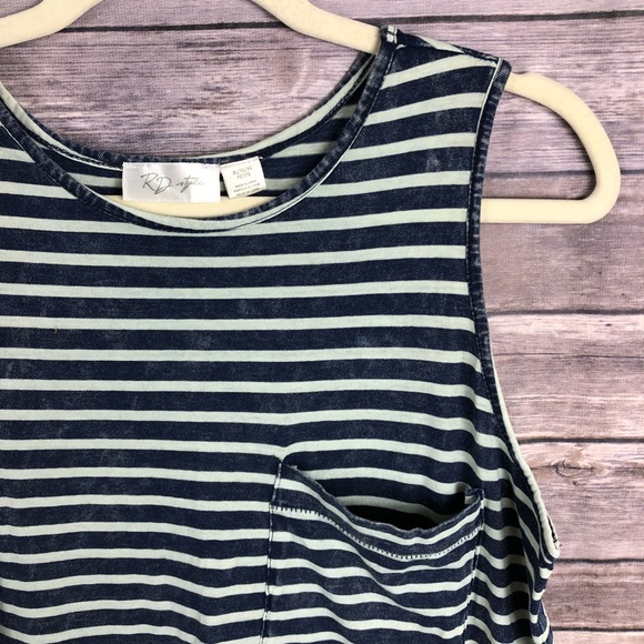 Stitchfix RD Style striped sleeveless hi low tunic - Picture 4 of 7